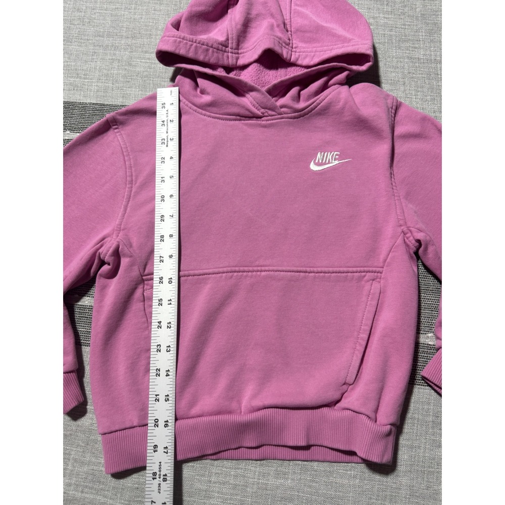 Nike Kids Pink Fleece‎ Hoodie Pullover Sweatshirt Size S P CH - Picture 2 of 5